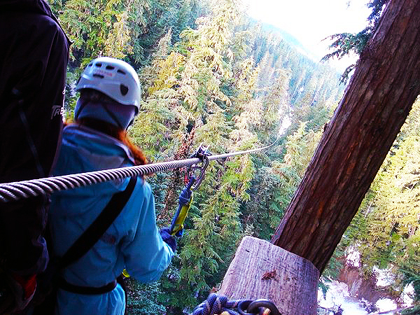 That's me taking on a 45-second zipline at the Blackcomb Mountain up in Whistler.