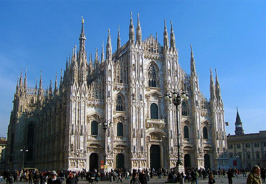 View of the magnificent Duomo Di Milano
