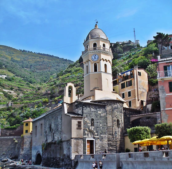 The the Church of Santa Margherita d'Antiochia in Vernazza