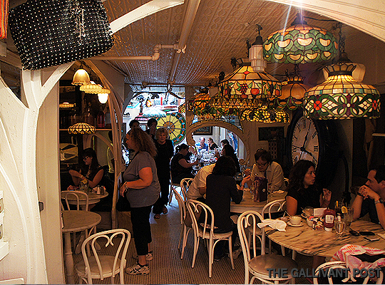 Ground level of the restaurant, showing an interesting mix of decorative items