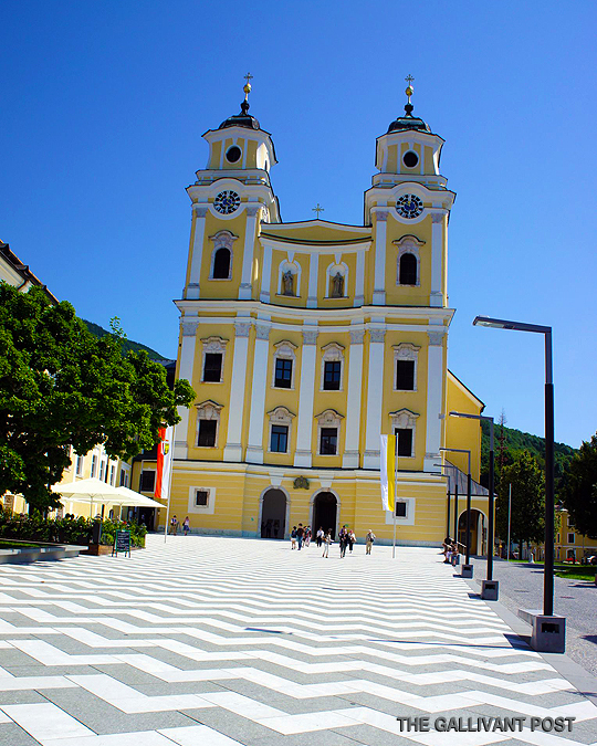 The Mondsee Abbey, featured in the Sound of Music wedding scene.