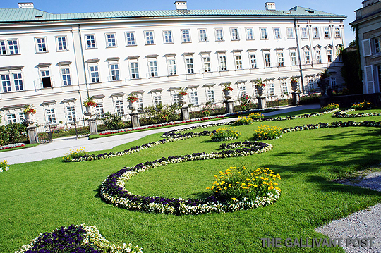 The MIrabell Gardens is a baroque style historical building