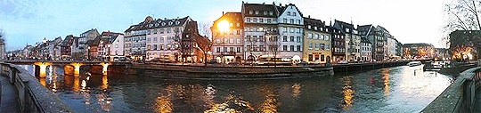 Along the III River, a view of Strasbourg