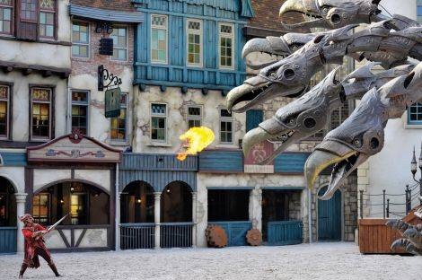 Dragon-slaying in action in Efteling