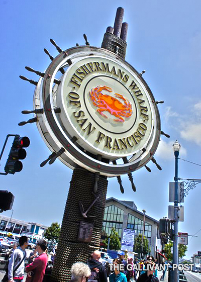 The iconic sign at the Fisherman's Wharf