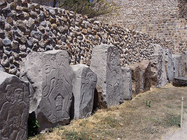 The carvings on these stones are pretty disturbing. 