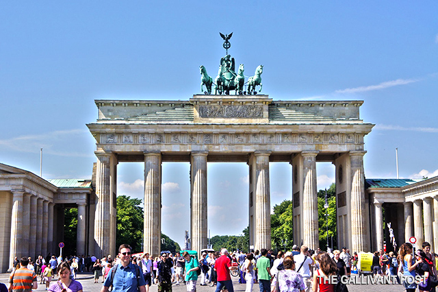 The Brandenburg Gate, one of the important landmarks of Berlin, Germany.
