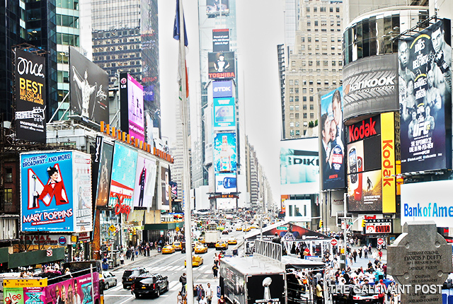 The ever vibrant Times Square in New York, USA.