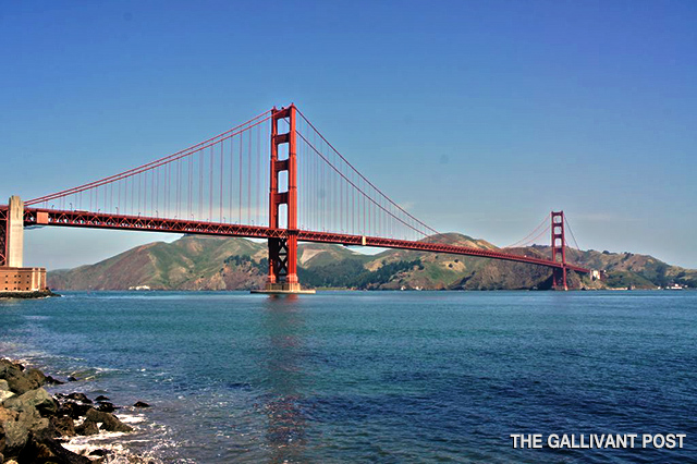 Cycling is a good way to experience the Golden Gate Bridge in San Francisco.