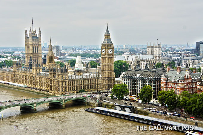 View of Big Ben from the London Eye.