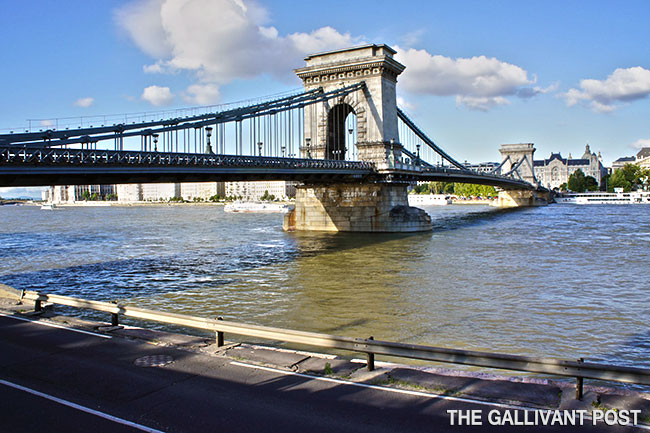 This chain bridge is the first bridge in Budapest