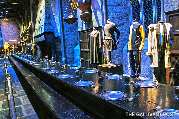 Costumes of the Hogwarts students on display at the Great Hall.