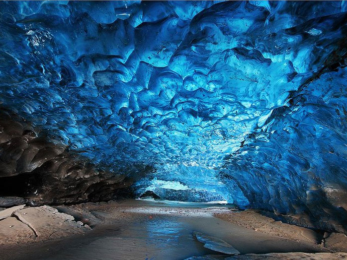 Blue Ice Caves in Skaftafell, Iceland