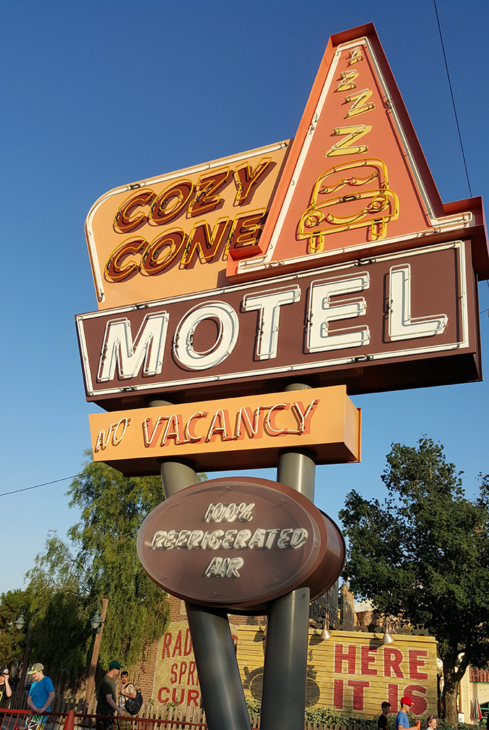 There's always a vacancy at the Crazy Cone Motel in Radiator Springs.