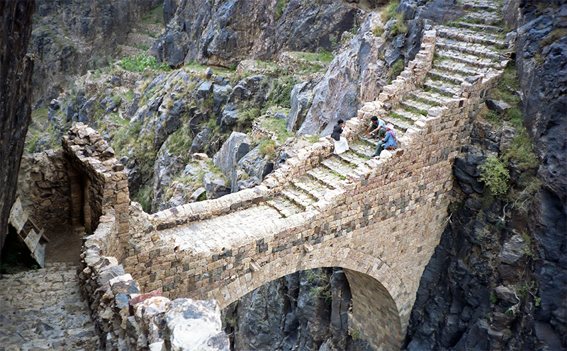 The Shahara Bridge is built to connect villages  and fight off enemies.