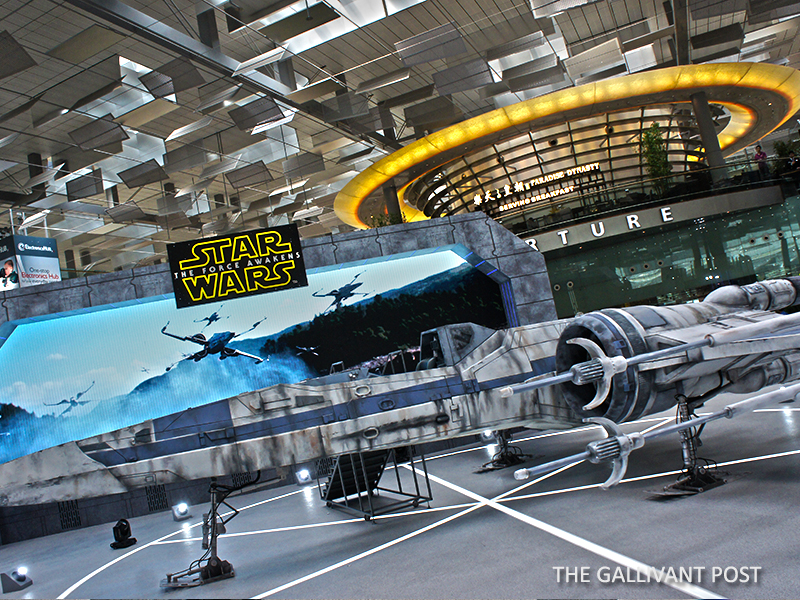 Star Wars X-Wing at SIngapore Changi Airport.