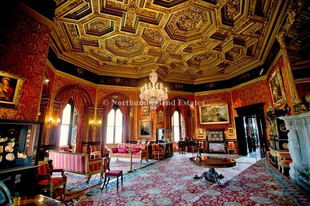 The lavish State Rooms in Alnwick Castle
