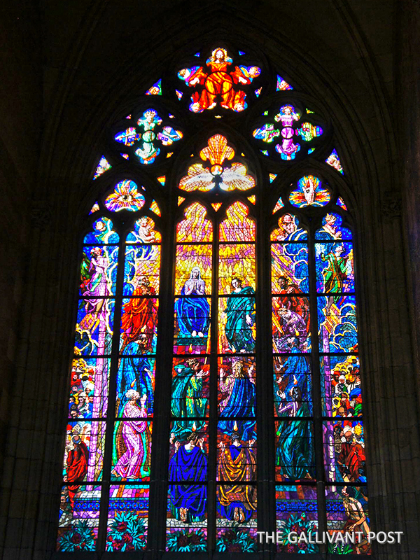 Stained Glass windows in the St Vitus Cathedral.