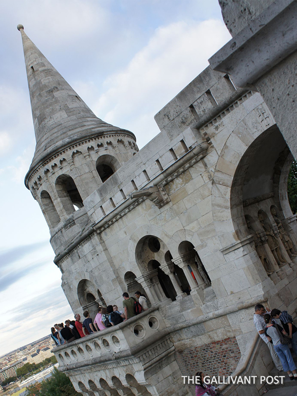 A closer look at one of the towers at the Fisherman's Bastion.