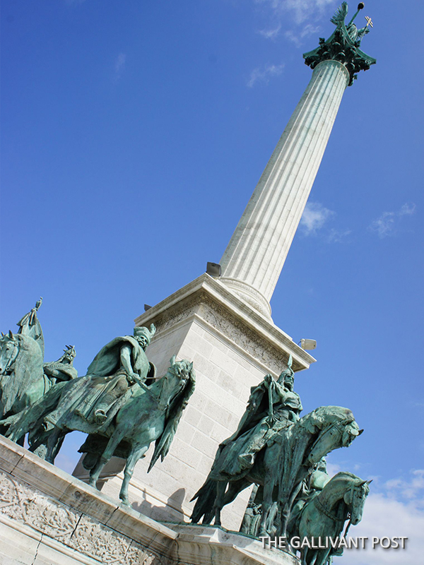 The Millennium Monument at Heroes Square.