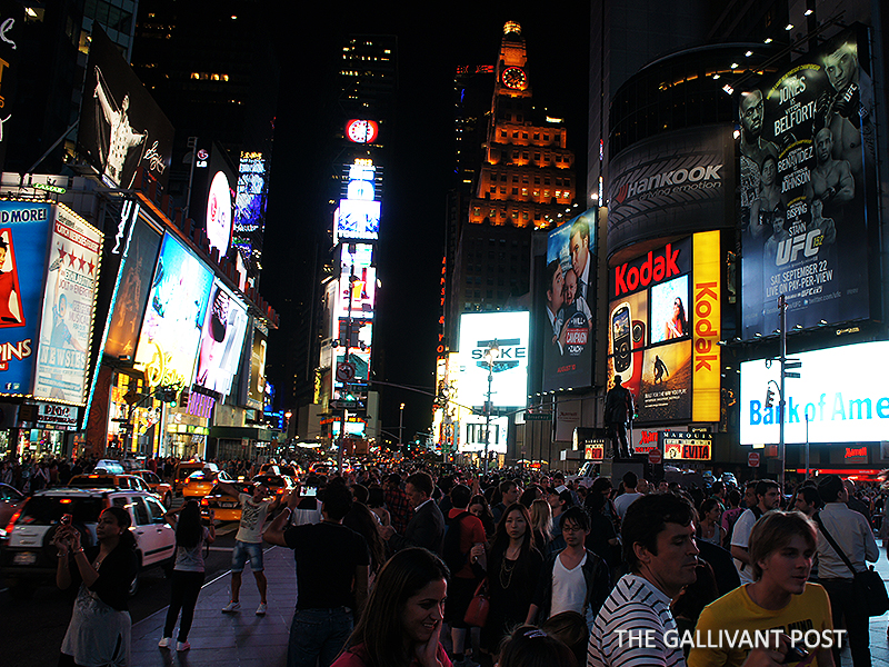 Night time at the Times Square