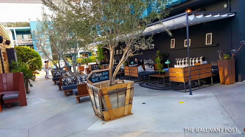 Outdoors seating area at Farmer's Daughter Hotel