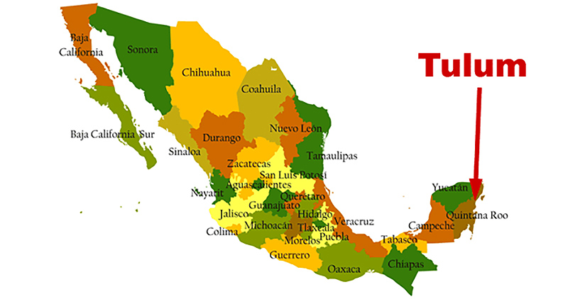 Map of Tulum