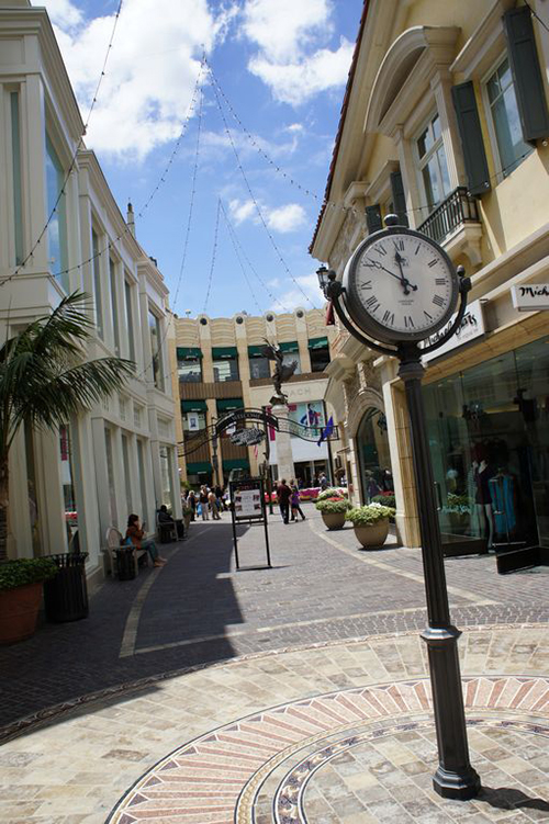 One of the shopping alleys at The Grove