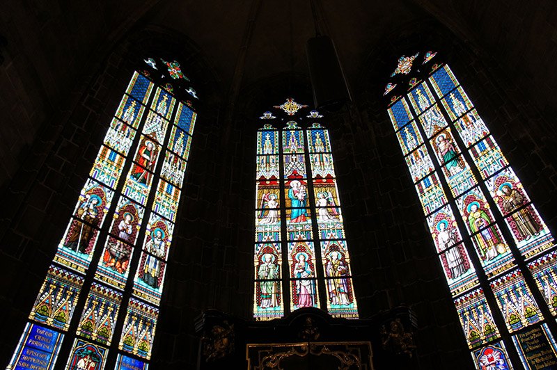 Inside the Prague cathedral