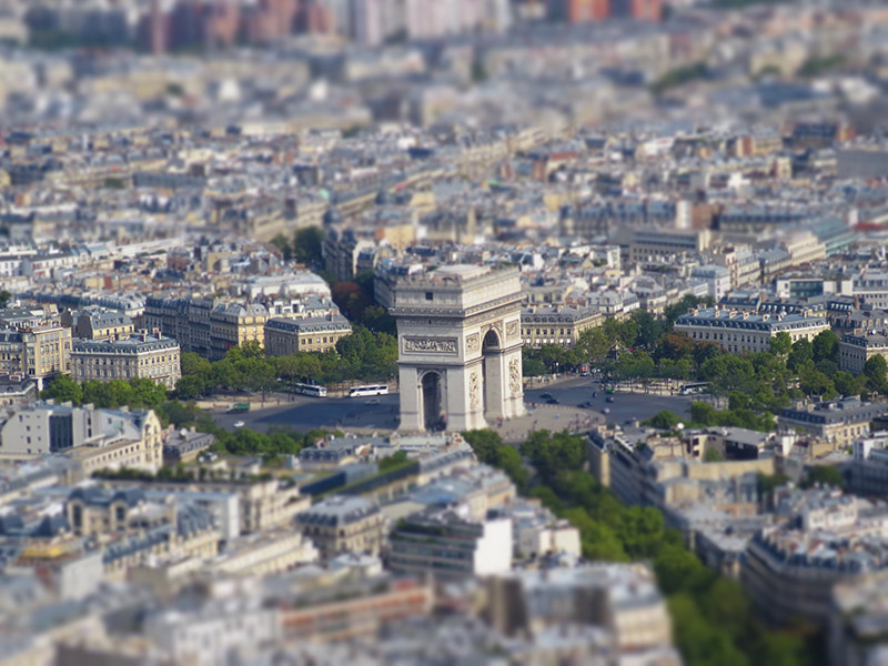 View of Champs Elysees fro the Eiffel Tower