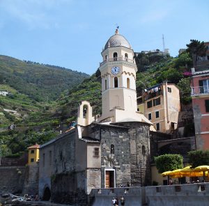 The the Church of Santa Margherita d'Antiochia in Vernazza